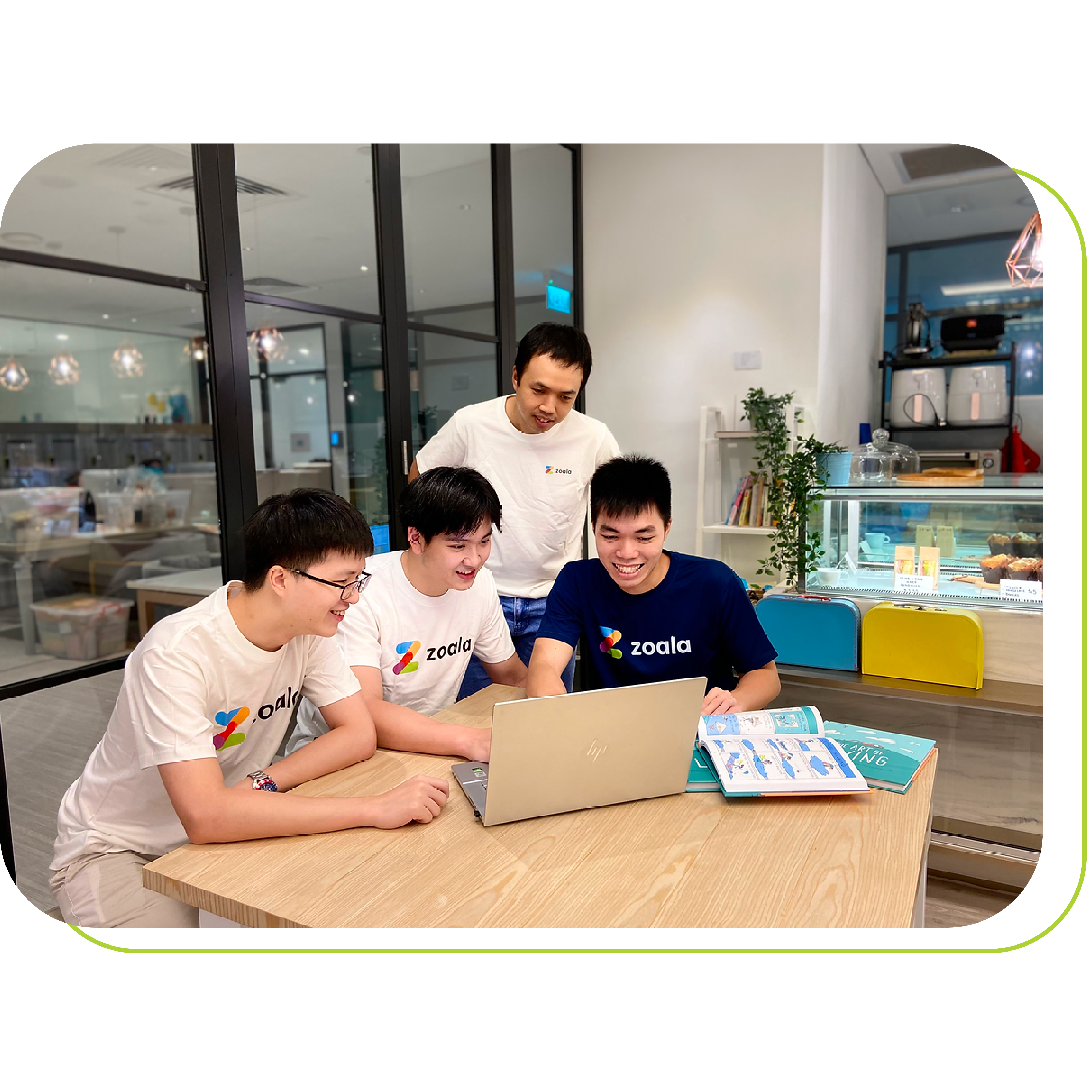 Zoala's intern is having great time of discussing work together